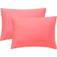 thumbnail image 1 of Chenchen Soft 100% Egyptian Cotton Zipper Closure Pillowcases, Cozy and Lightweight Pillow Case, Set of 2, Coral Pink, Queen, 20" x 30", 1 of 1