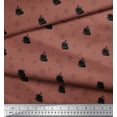 thumbnail image 2 of Soimoi Tissu en Rayonne Marron Imprimé Navire & Roue par Yard 42 Pouces de Large, 2 of 3