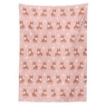 thumbnail image 3 of Ambesonne Dog Lover Tablecloth Rectangular Table Cover, Little Corgis, 60"x90", Coral Orange White, 3 of 4