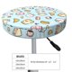 thumbnail image 4 of Disketp Rabbit Burger Coffee Funda Redonda para Taburete, Funda de Cojín para Silla de Bar Suave y Elástica-12 inch, 4 of 7