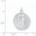 thumbnail image 2 of Pendentif Breloque Collier Monogramme Prénom Initiale Lettre F Délicat en Argent Sterling 925, 2 of 6