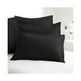 thumbnail image 5 of Fresh Ideas FRE201XXBLAC07 Poplin Tailored Pillow Sham  Black - Standard, 5 of 5