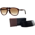 thumbnail image 2 of Persol PO0649 24/51 54MM Havana/Gradient Brown Pilot Sunglasses for Men + BUNDLE With Designer iWear Complimentary Eyewear Kit, 2 of 4