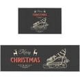 thumbnail image 3 of Kitchen Rugs and Mats Set of 2 Merry Christmas Elk Sleigh Gift Hand Drawn Illustration Kitchen Sink Mat,Non-Slip Area Runner Rug,Washable Floor Mat for Home Dining Room Office 18"x30"+18"x48", 3 of 6