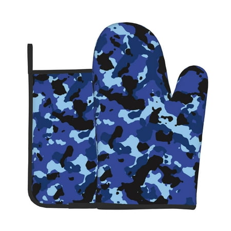 

Oven Gloves Hot Pads For Kitchen Decor Camouflage Heat Resistant 2pcs For Cooking Baking Bbq