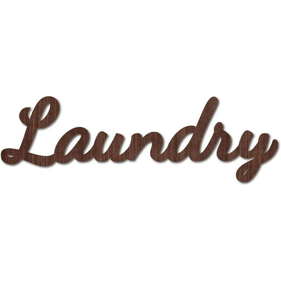Cutout Sign Laundry Letter Wooden Wall Art Decor Wood Word Sculpture Signs Rustic Farmhouse