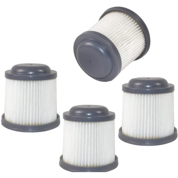 HQRP 4-Pack Washable Filter for Black & Decker BDH1200PVAV Pivot, BDH1200FVAV Flex Car Handheld Vacuum Auto Vac PVF110