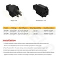 thumbnail image 2 of HSHDLDF 10PCS Electrical Replacement Plug NEMA 5-15P Extension Cord Ends Black Shell 125V 15A 2Pole 3Wire.(Male), 2 of 7