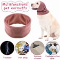 thumbnail image 6 of HOMEIORA 1pc Dog Calming Hoodie Ear Wraps for Dogs, Fireworks Ear Protection Head Muffs Doggy Warp Anxiety Relief, Doggy Hematoma Wrap, Pet Head Cover, Pink, 6 of 8