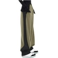 thumbnail image 2 of YABCSAZ Cargo Sweatpants for Women Fleece Casual High Waist Baggy Pants Hipop Travel Y2K Streetwear Pants Wide Leg Oversize Athletic Pants with Pockets for Lounge Workout, Jogging, Running, 2 of 4