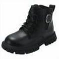 thumbnail image 3 of shqvo Ankle Rain Boots for Girls Kids Ankle Boots Warm Side Zipper Waterproof Shoes Low Heel Short Booties Fahion Winter Snow Boots Anti- Shoes, 3 of 4