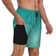 thumbnail image 2 of Fuzoiu Teal Turquoise1 Print Men's Swim Shorts,Quick-Dry Double-Layer Swim Trunks,Board Trunks,Beach Shorts Swimwear Bathing Suits-XX-Large, 2 of 6
