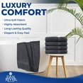 thumbnail image 6 of Dan River Bath Towel 6 pack 24x48 in Ultra Soft Quick Drying Cotton Towel - Charcoal, 6 of 8