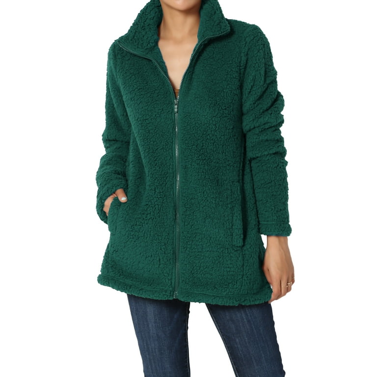 Slim fit teddy coat sales