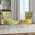 thumbnail image 4 of Designart "Retro Square Design VII" Upholstered Mid-Century Accent Chair - Arm Chair, 4 of 5