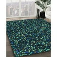 thumbnail image 2 of Ahgly Company Indoor Round Patterned Aquamarine Stone Green Area Rugs, 5' Round, 2 of 6
