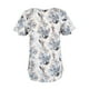 thumbnail image 4 of Blusa holgada de manga corta con cuello en V y estampado floral informal de verano para mujer Pompotops hkajfhjk471918, 4 of 5
