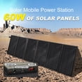 thumbnail image 2 of Portable 60W Solar Charger with Foldable Design - 18V Outdoor Power Bank for Phones and Devices, Multi-Connector Compatibility, Lightweight and Waterproof, Ideal for Camping and Travel - Available in, 2 of 7