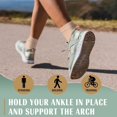 thumbnail image 3 of Lishi Ankle Brace Compression Sleeve - 3 Pack, Open Toe, for Swelling, Plantar Fasciitis, Sprain - Beige M, 3 of 4