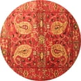 thumbnail image 1 of Ahgly Company Indoor Round Persian Orange Traditional Area Rugs, 8' Round, 1 of 1
