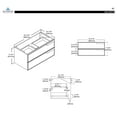 thumbnail image 5 of Blossom Sofia 24" Bathroom Vanity | Matte Grey | Wall Mount | Ceramic Sink | Waterproof MDF | Soft Close, 5 of 5