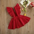 thumbnail image 5 of Shuttle tree Toddler Baby Girls Corduroy Strap Suspender Skirt Overalls Dress Outfit, 5 of 8