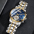 thumbnail image 4 of Reloj de Negocios para Hombre, Reloj de Pulsera de Cuarzo Multifuncional con Correa de Acero Inoxidable, Reloj de Vestir Casual Impermeable, 4 of 5