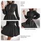 thumbnail image 3 of Vestido Plisado de Cinta Alta, Mini Vestido de Cuello de Tortuga de Color Sólido de Poliéster de Moda Para Cenar, 3 of 7