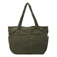 thumbnail image 1 of Bolso Con Asa Superior Mano Mujer Pana Bolsillos Múltiples Tipo Cartera Sólido, 1 of 9