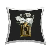 Stupell Industries Bouquet in Glam Bottle Decorative Printed Throw Pillow, 18 x 18