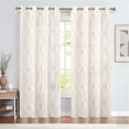thumbnail image 2 of Cortinas Jinchan Boho de lino para sala de estar, 2 paneles, 244 cm, 2 of 9