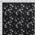 thumbnail image 3 of oneOone Georgette Viscose Fabric Dot|Floral & Stork Bird Printed Craft Fabric BTY 42 Inch Wide, 3 of 4