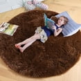 thumbnail image 6 of Shag Area Rugs for Living Room 5'(Round), Soft and Fluffy Shaggy Carpet for Pets, Machine Washable Floor Rugs for Living room, 6 of 9