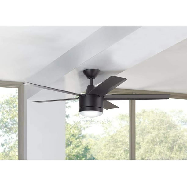 Home Decorators Merwry 52 Inches Integrated Led Indoor Matte Remote Control Ceiling Fan Black New Open Box Com - Home Decorators Collection Merwry