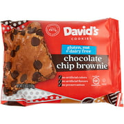 David's Cookies Gluten-Free Individually Wrapped Thaw N'Sell 3.5 oz. Chocolate Chip Brownie Bars - 48/Case