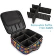 thumbnail image 4 of FORMRS Travel Makeup Bag Large Capacity Train Case Cosmetic Organizer with Adjustable Dividers, Colorful Checkered Daisy, 4 of 8
