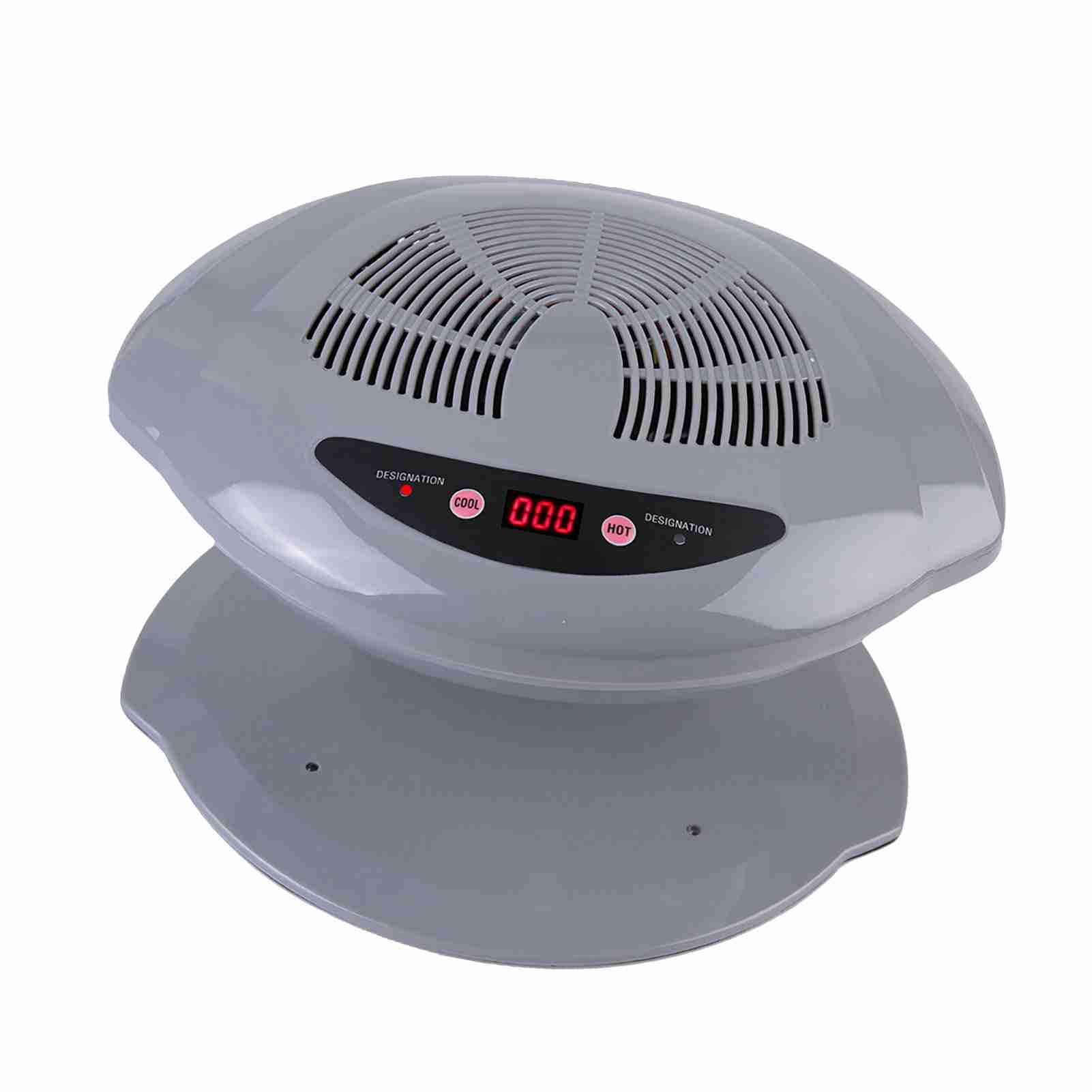 Nieyigj 2-in-1 Hot & Cold Air Nail Dryer Fan for Polish, Automatic Sensor Warm Cool Manicure Tool for Fingernails, Salon Quality Drying Equipment, US Plug 110V, Gray (11.81 inches / 30 cm)