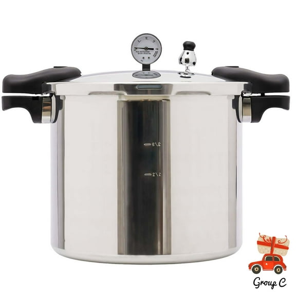 Aluminum Pressure Cooker 23-Quart Induction Compatible Aluminum Pressure Canner