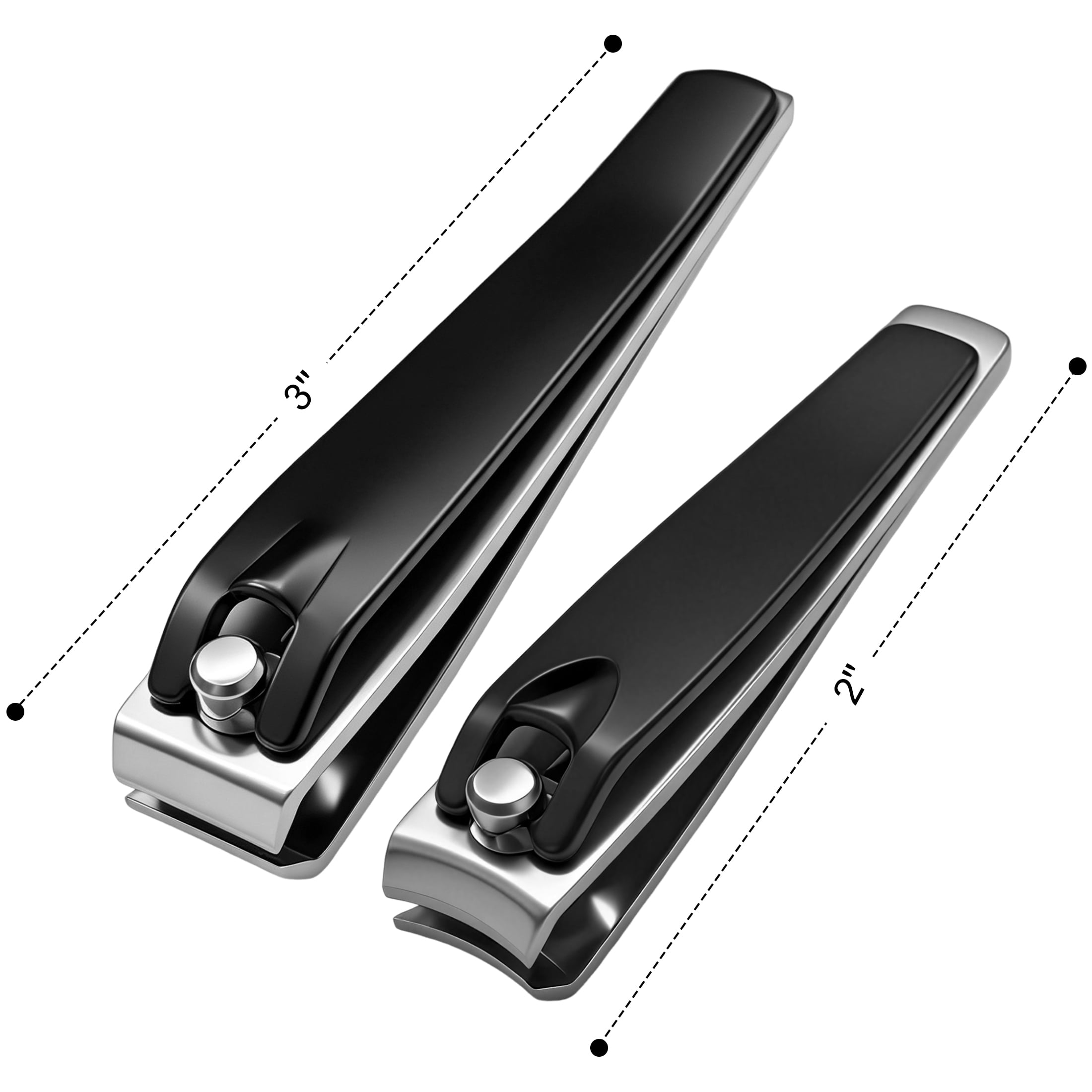 GARITIN Nail Clippers Set, Stainless Steel Fingernail & Toenail Cutters with Storage Case