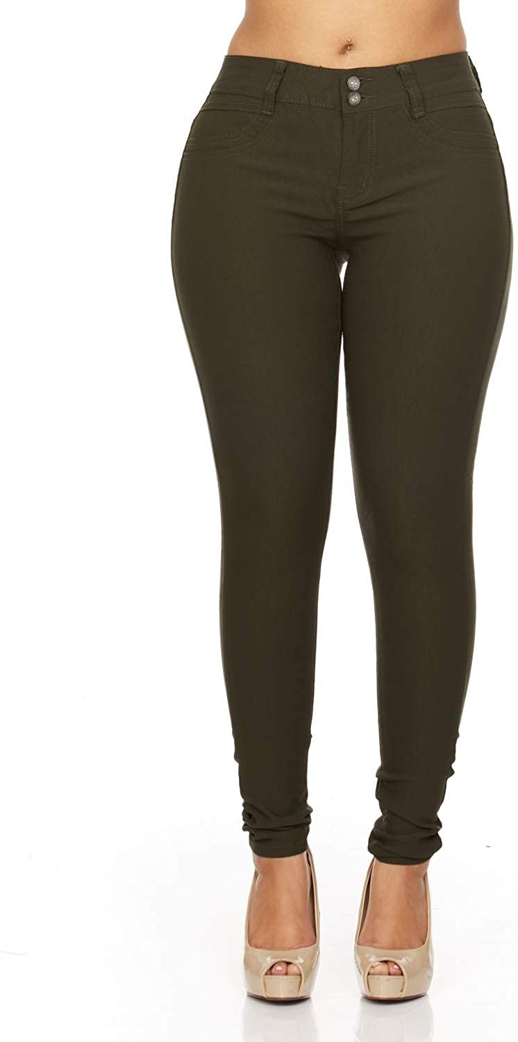 YDX Smart Jeans Juniors Denim Joggers for Teen Girls Cute Comfort Stretch High Rise Dark Green Size 7 - image 5 of 5