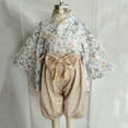 thumbnail image 4 of WOYY Kimono Outfits for Newborn Girls Cotton Loose Fit Floral Shirt Pants Set, Sizes 3-6M, 4 of 4