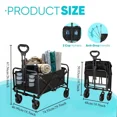 thumbnail image 3 of Heavy Duty Folding Utility Cart - Collapsible Beach, Camping & Shopping Cart, 3 of 9