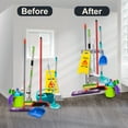 thumbnail image 5 of Sorbus 16" Wall-Mounted Tool Organizer – Holds 11 Items, Plastic Broom & Garden Tool Holder (2 Pack), 5 of 8