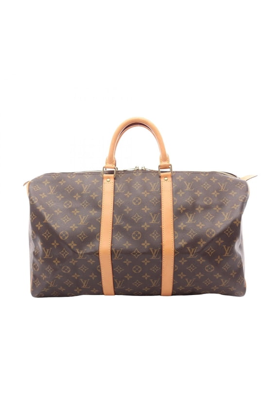 Pre-Owned Louis Vuitton Keepall 50 Boston Bag Handbag, Coated Canvas and Leather, Monogram...