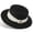 B_ Black, variant on UTSJKR Womens Flat Crown Wide Brim Sun Hat with Rhinestone Fabric Band for Summer Local Fair Stroll Afternoon Tea Downtown Errands Wrinkle Resistant Lightweight Travel Hat White