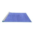 thumbnail image 2 of Ahgly Company Machine Washable Indoor Square Oriental Blue Industrial Area Rugs, 7' Square, 2 of 4