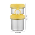 thumbnail image 3 of Reusable Plastic Oatmeal Containers with Leakproof Lids and Ring Handles, 2-Pack, 18.3x10x10 cm, Stackable Breakfast Cups for Cereal, Yogurt, Snack Storage, Assorted Colors, 3 of 7