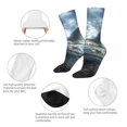 thumbnail image 3 of Disketp Fantasy Swan Yacht Design Unisex Crew Socks Lightweight Breathable Ventilation Ankle Socks, Mid-calf socks for Daily, 3 of 6