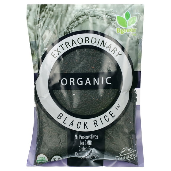 Bgreen Food- Organic Extraordinary Black Rice, 1 lb