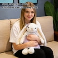 thumbnail image 2 of Plyzle 35cm Cute Plush Rabbit Toy Soft Stuffed Animal for Kids Babies Adults Birthday Gift Home Decor Christmas Present, 2 of 5